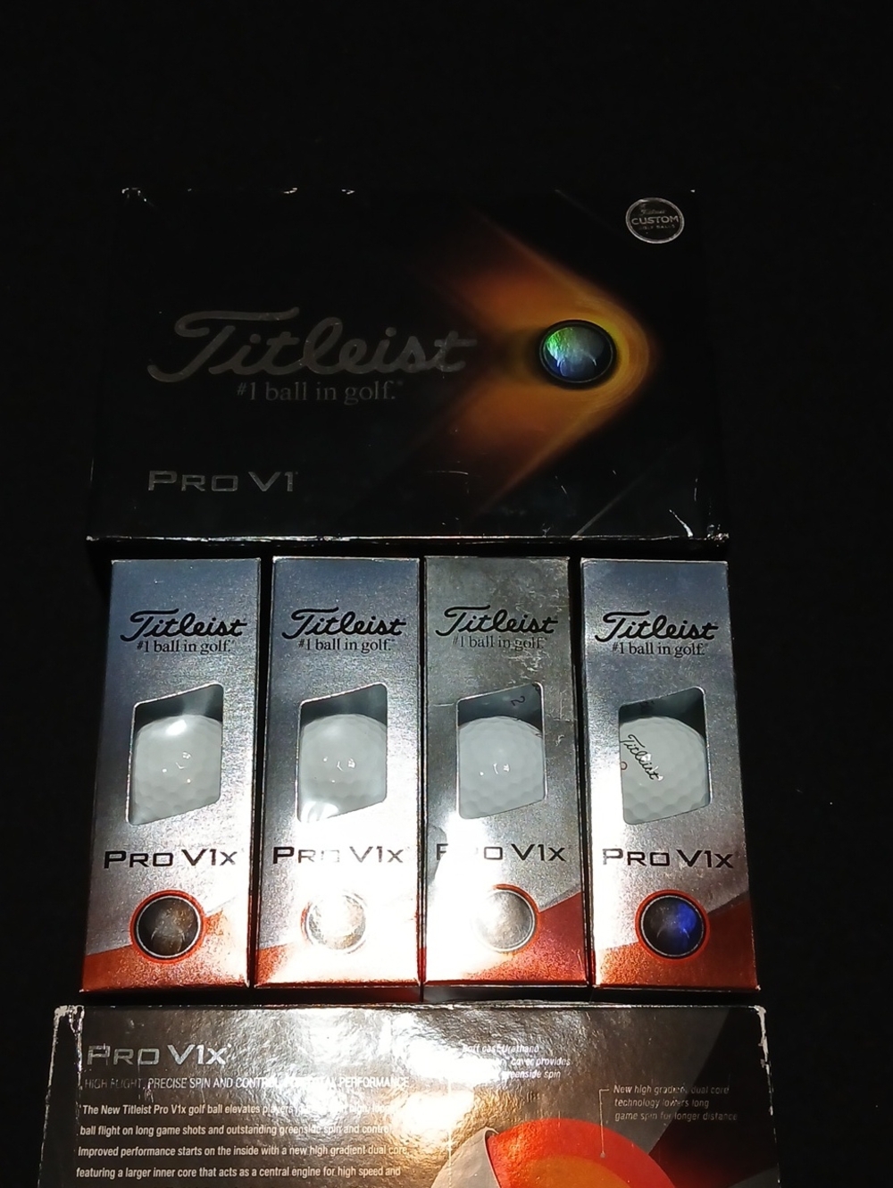 Titleist Pro V1x Golf Ball Boxes